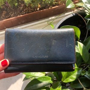 Designer Cavalieri Blue Italian Leather Wallet